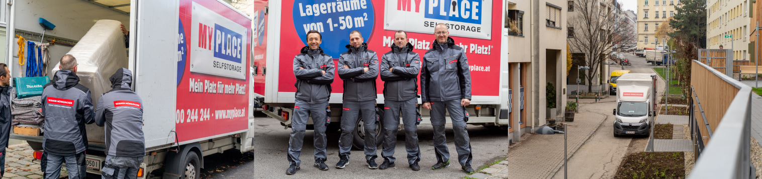 Wiener Möbelpacker Team vor Transporter