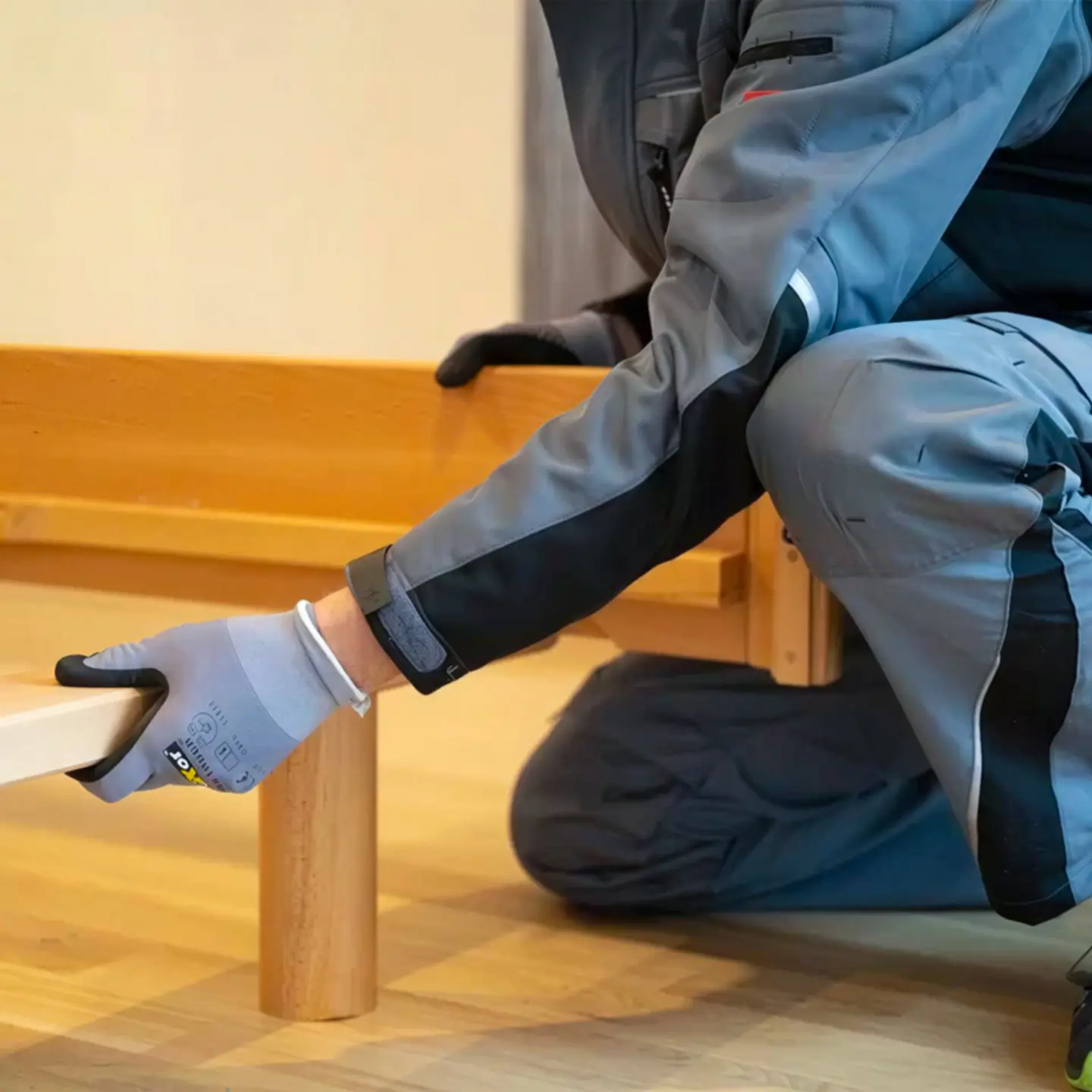 Aufbau des Bettes nach dem Umzug