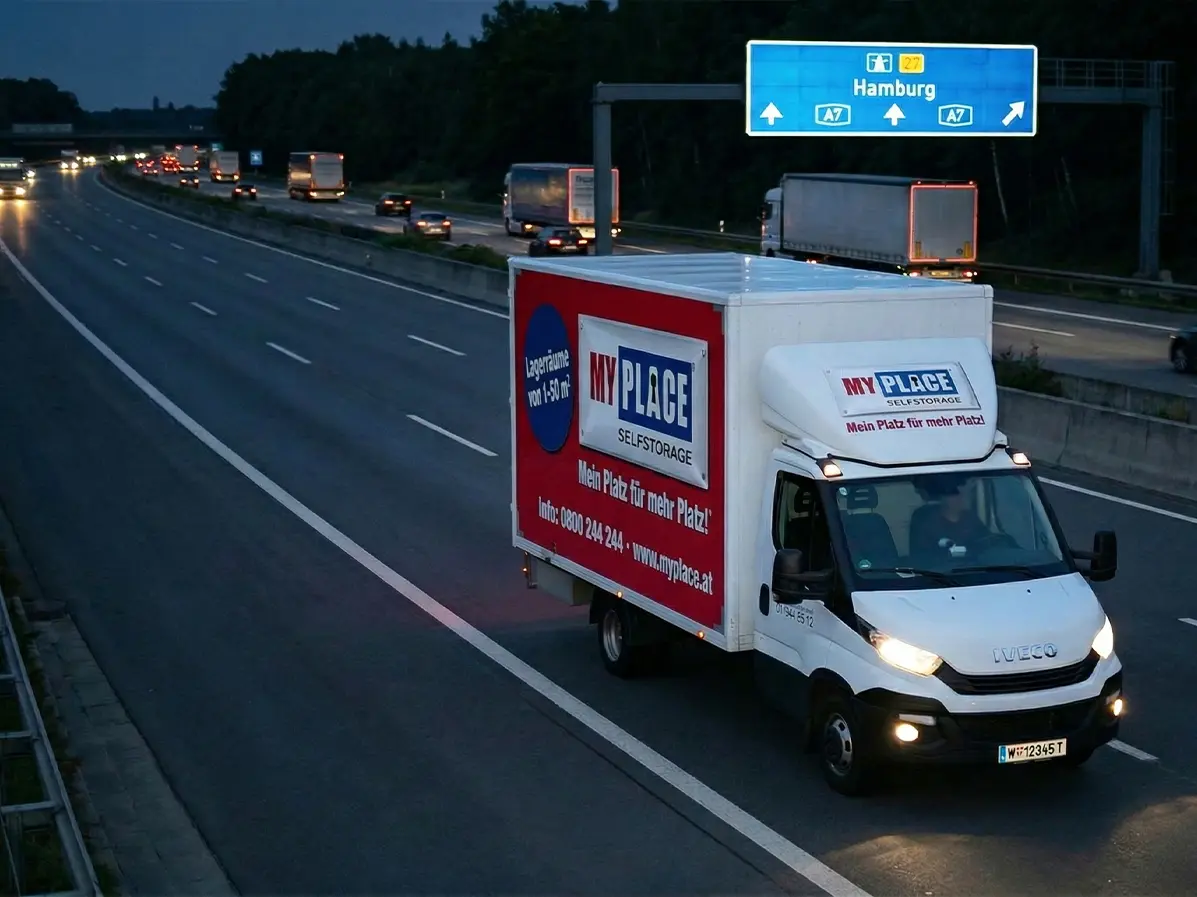 Der LKW kommt aus Hamburg zurück