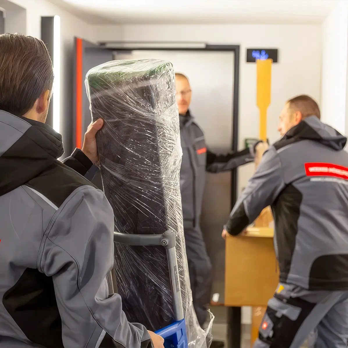 Möbelpacker tragen Möbel