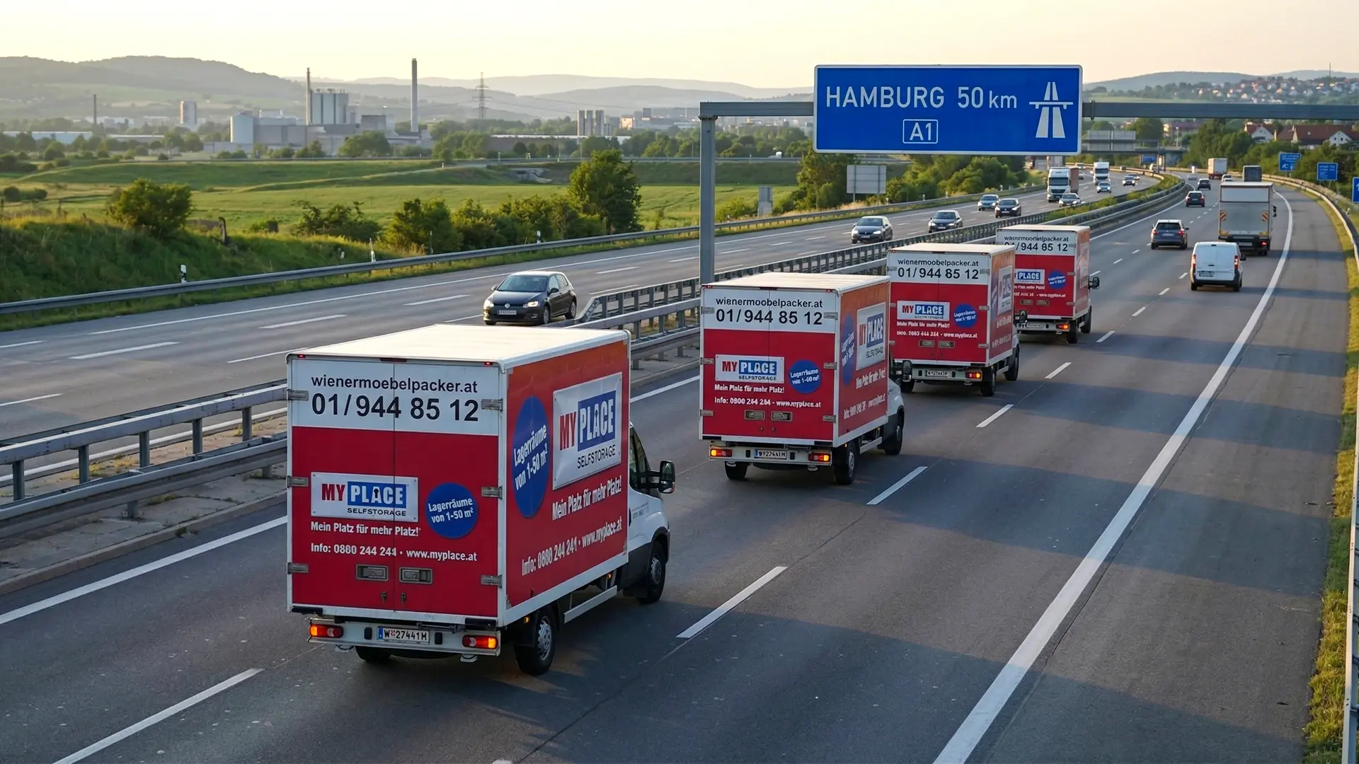 Umzugs LKW Richtung Hamburg