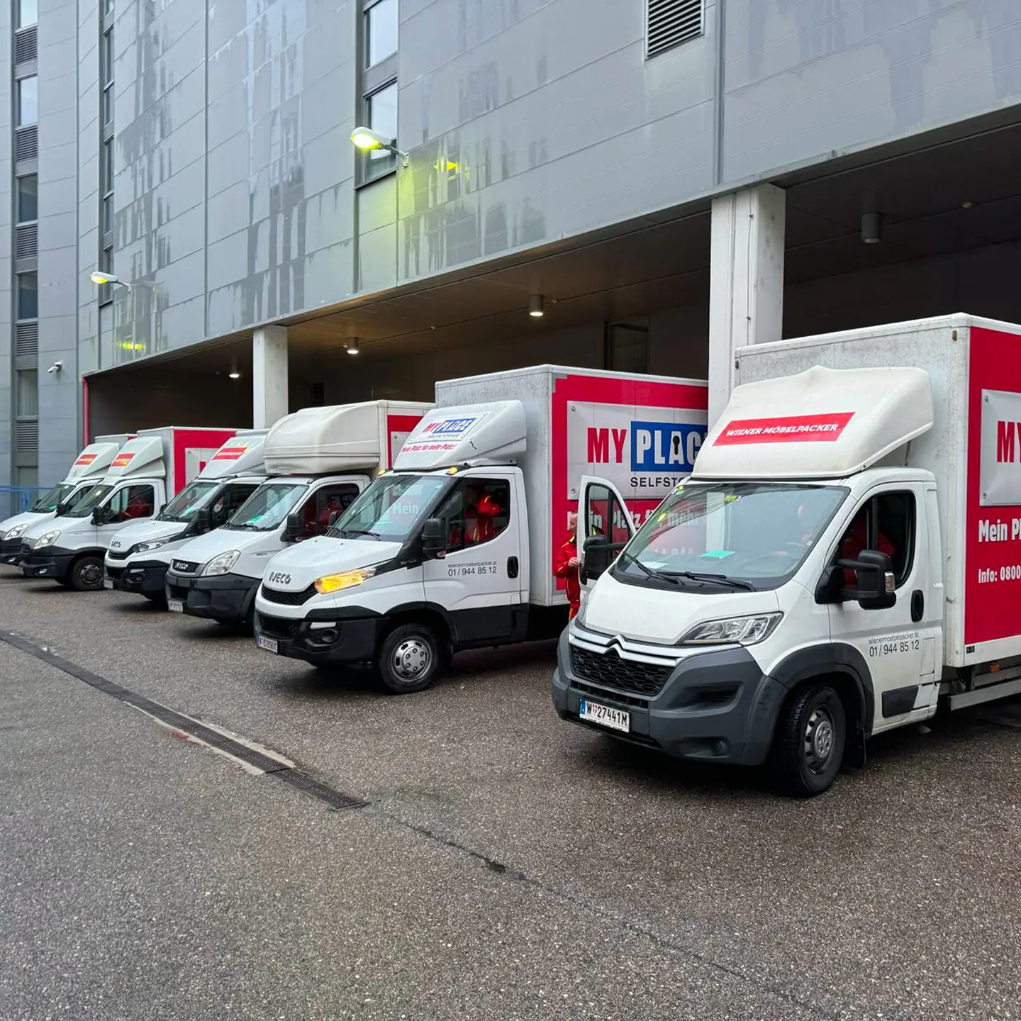 Umzugsflotte für Wien–Graz bereit