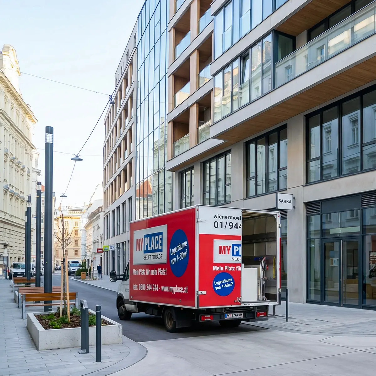 Umzugswagen in Belgrad