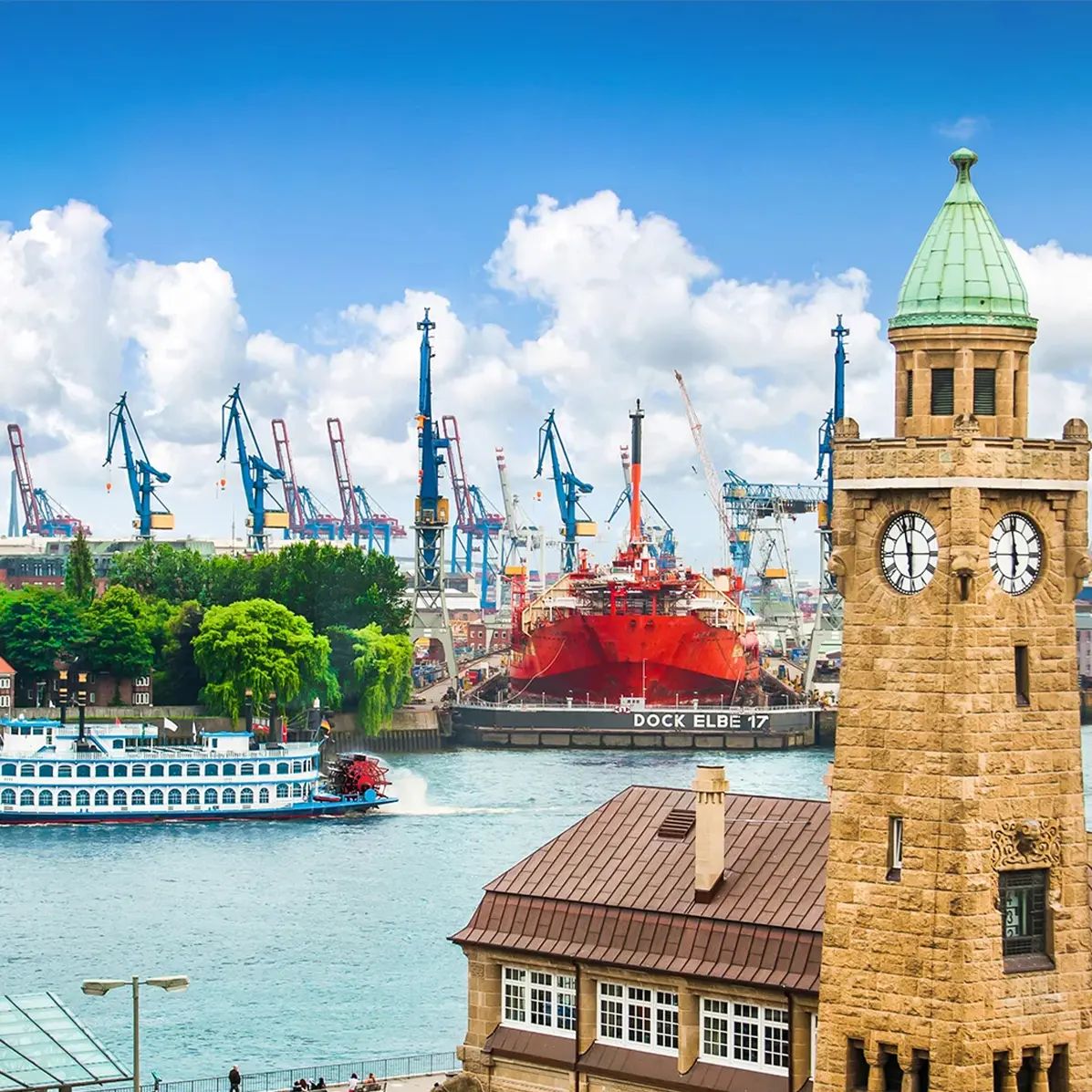 Ankunft im Hamburger Hafen