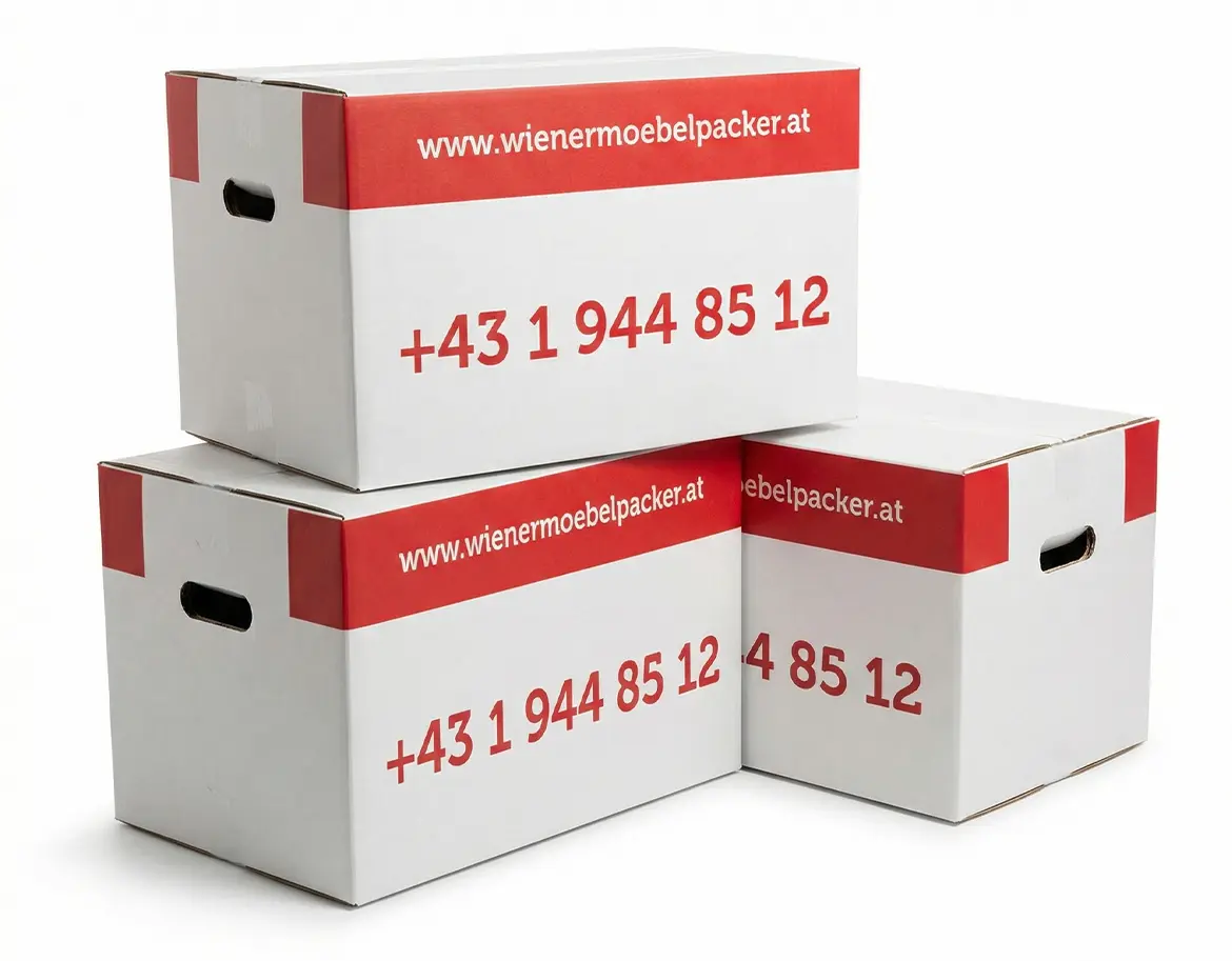 Standard-Umzugskartons mit Handgriffen