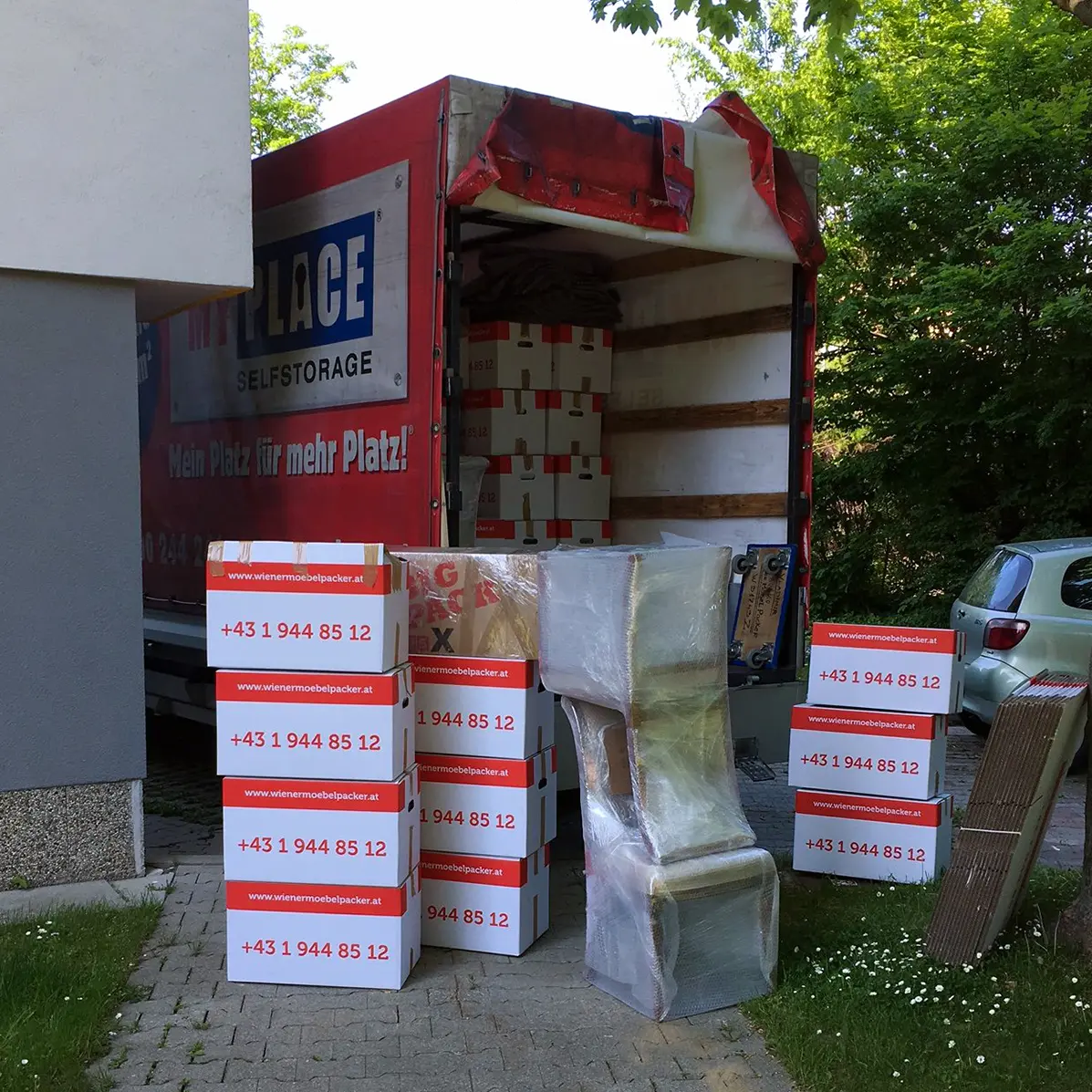 Umzugskartons zur Lagerung