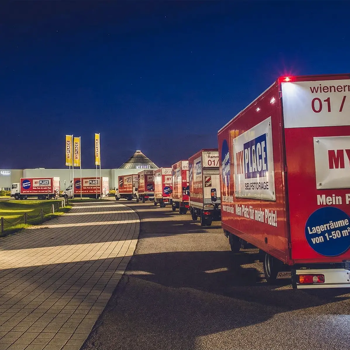 Wiener Möbelpacker Trucks im Einsatz