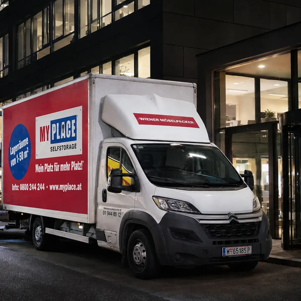 Nächtlicher Firmenumzug in Wien