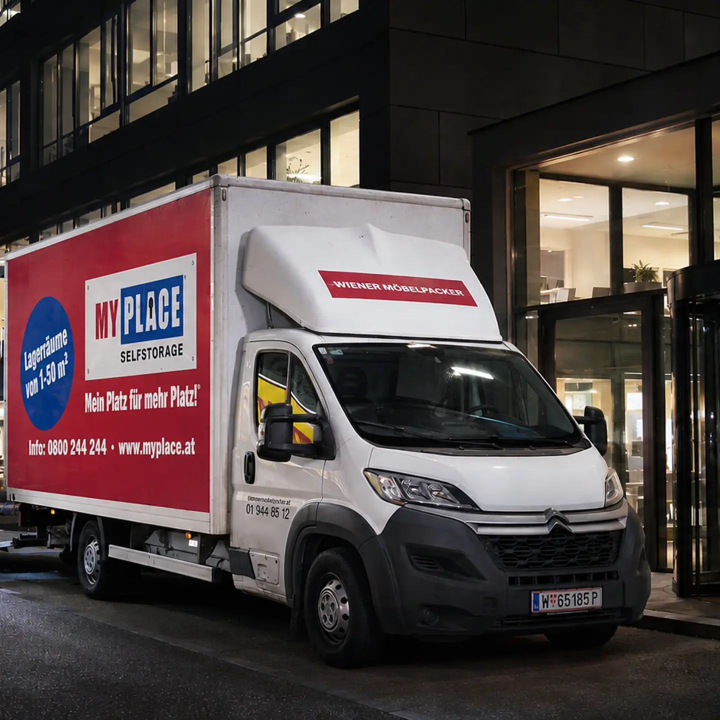 Nächtlicher Firmenumzug in Wien