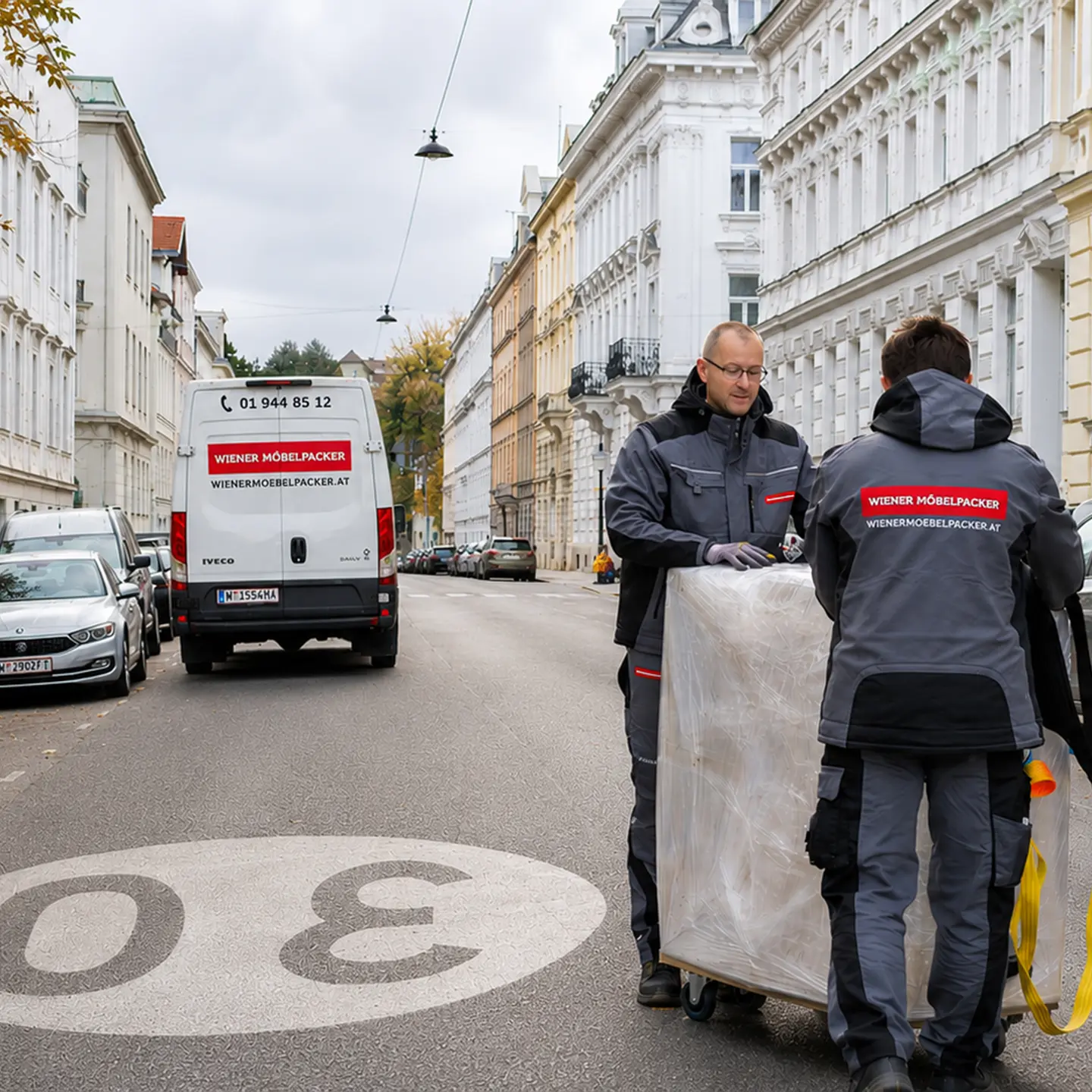 Professioneller Möbeltransport mit Umzugswagen