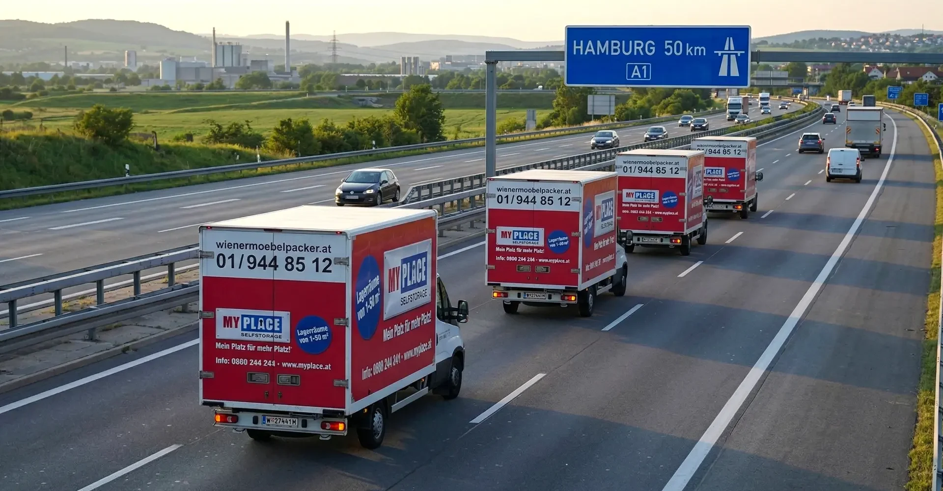 Umzugs LKW Richtung Hamburg